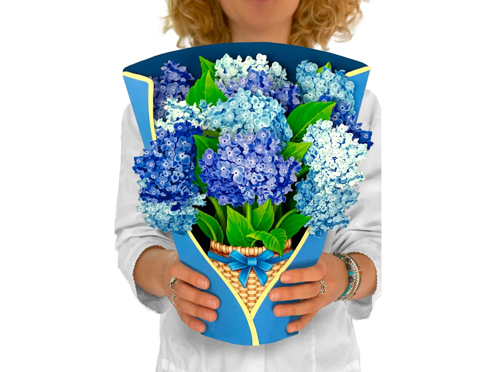 Nantucket Hydrangeas Pop Up Greeting Bouquet