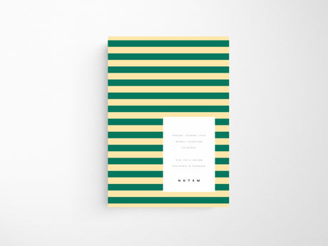 Notem ALVA ANNUAL Journal 2026 - Medium Green Stripes