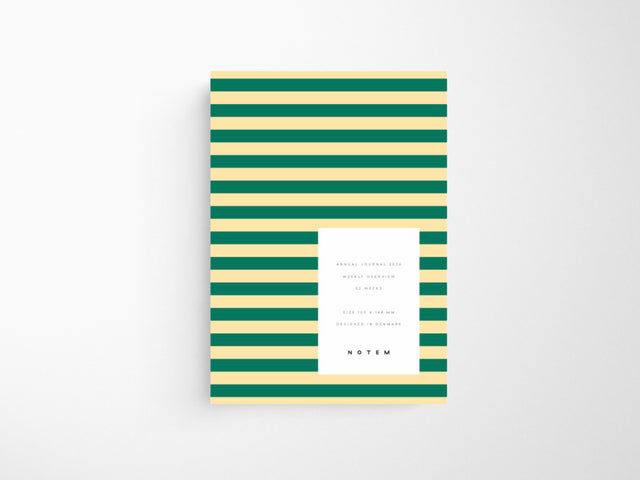 Notem ALVA ANNUAL Journal 2026 - Medium Green Stripes