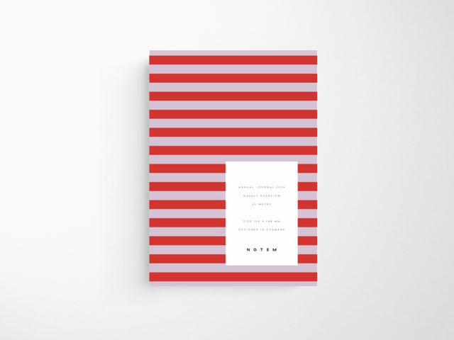 Notem ALVA ANNUAL Journal 2026 - Medium Red Stripes