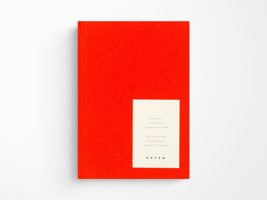 Notem EVEN Notebook - Medium Bright Red Cloth
