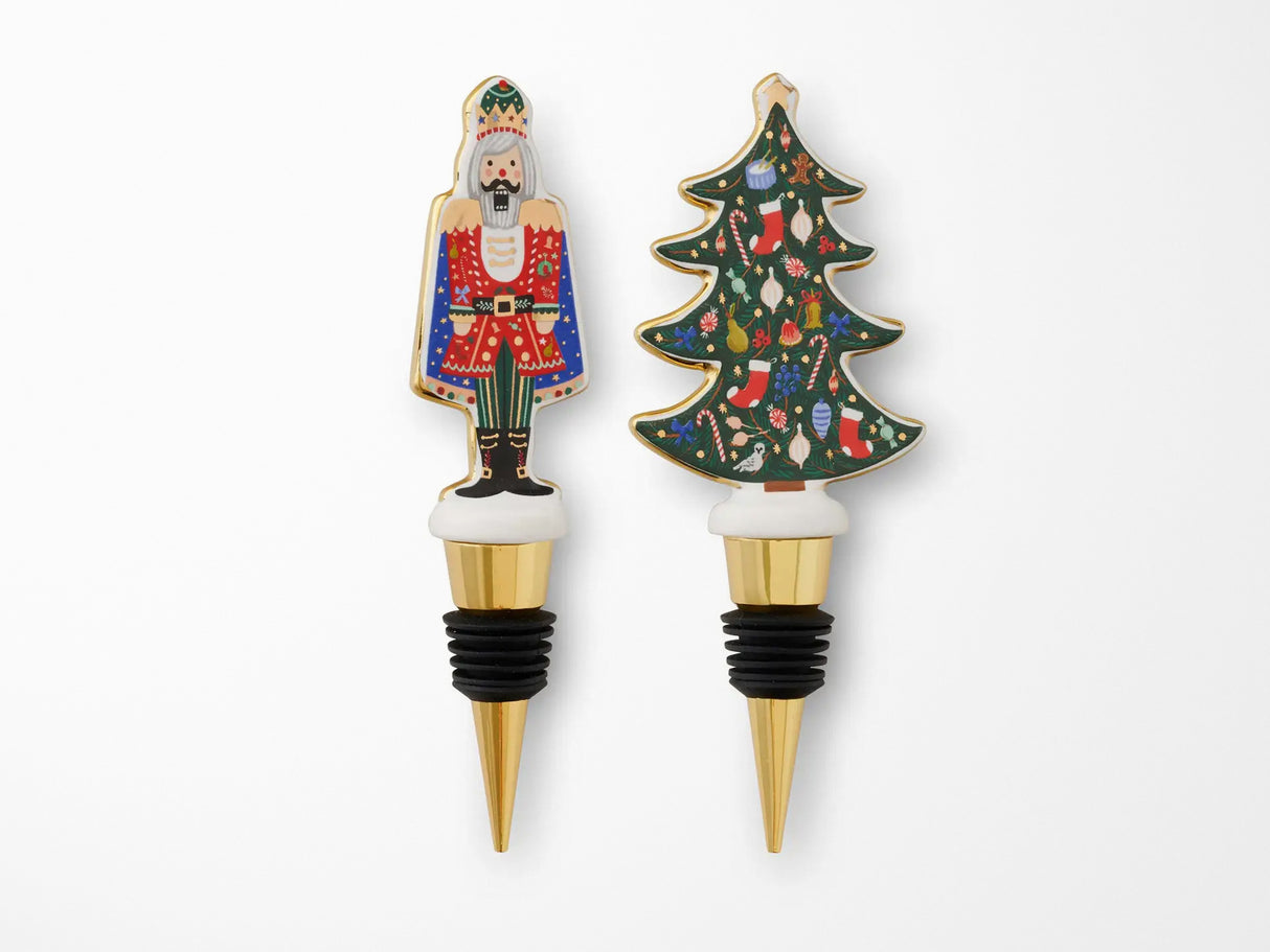 Nutcracker Holiday Wine Stopper Set