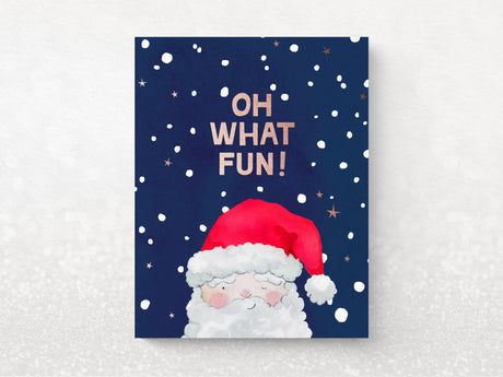 Oh What Fun Santa Holiday Greeting Cards, Box of 6