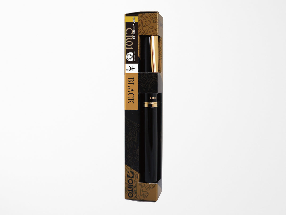 Ohto CR01 Ceramic Rollerball Pen - Black Gold