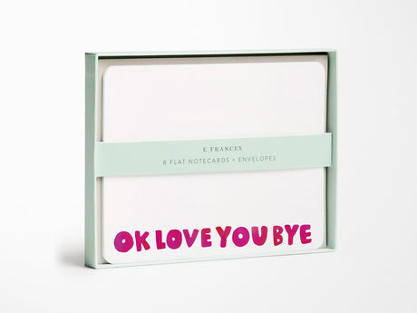 Okloveyoubye Flat Notes - Set of Eight