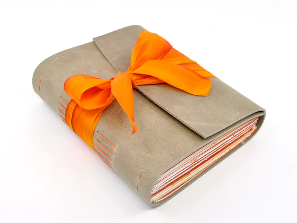 Orange Blossom One of a Kind Leather Journal