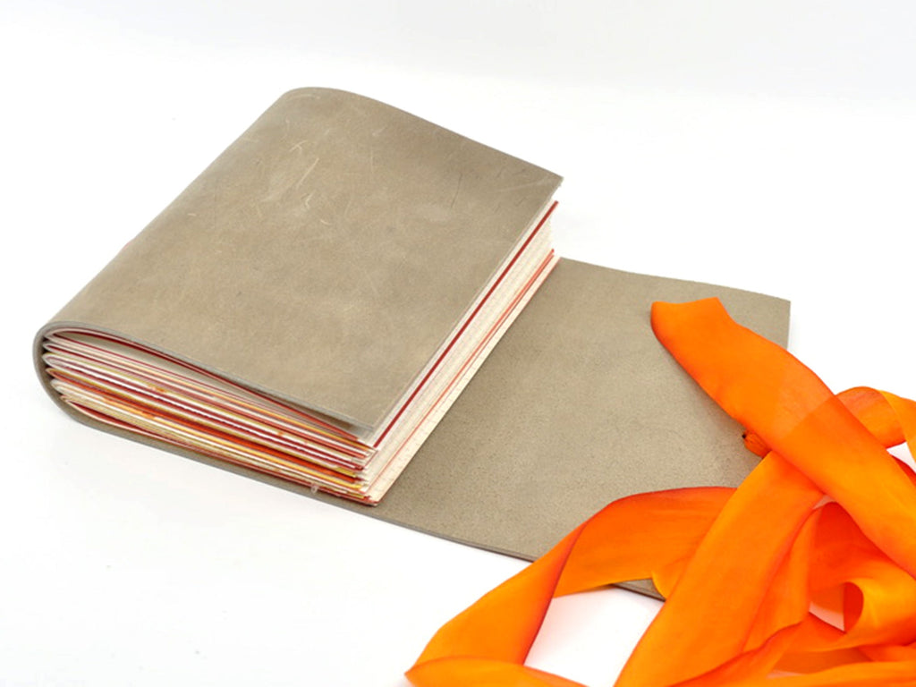 Orange Blossom One of a Kind Leather Journal