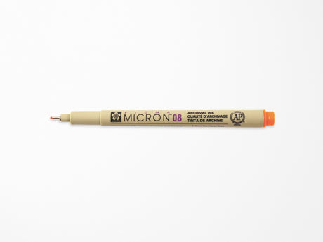 Orange Pigma Micron Pen