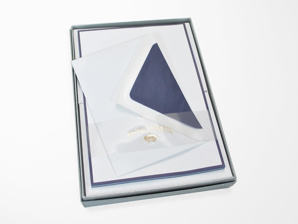 Original Crown Mill Writing Sheets with Border - Boxed Set of 25