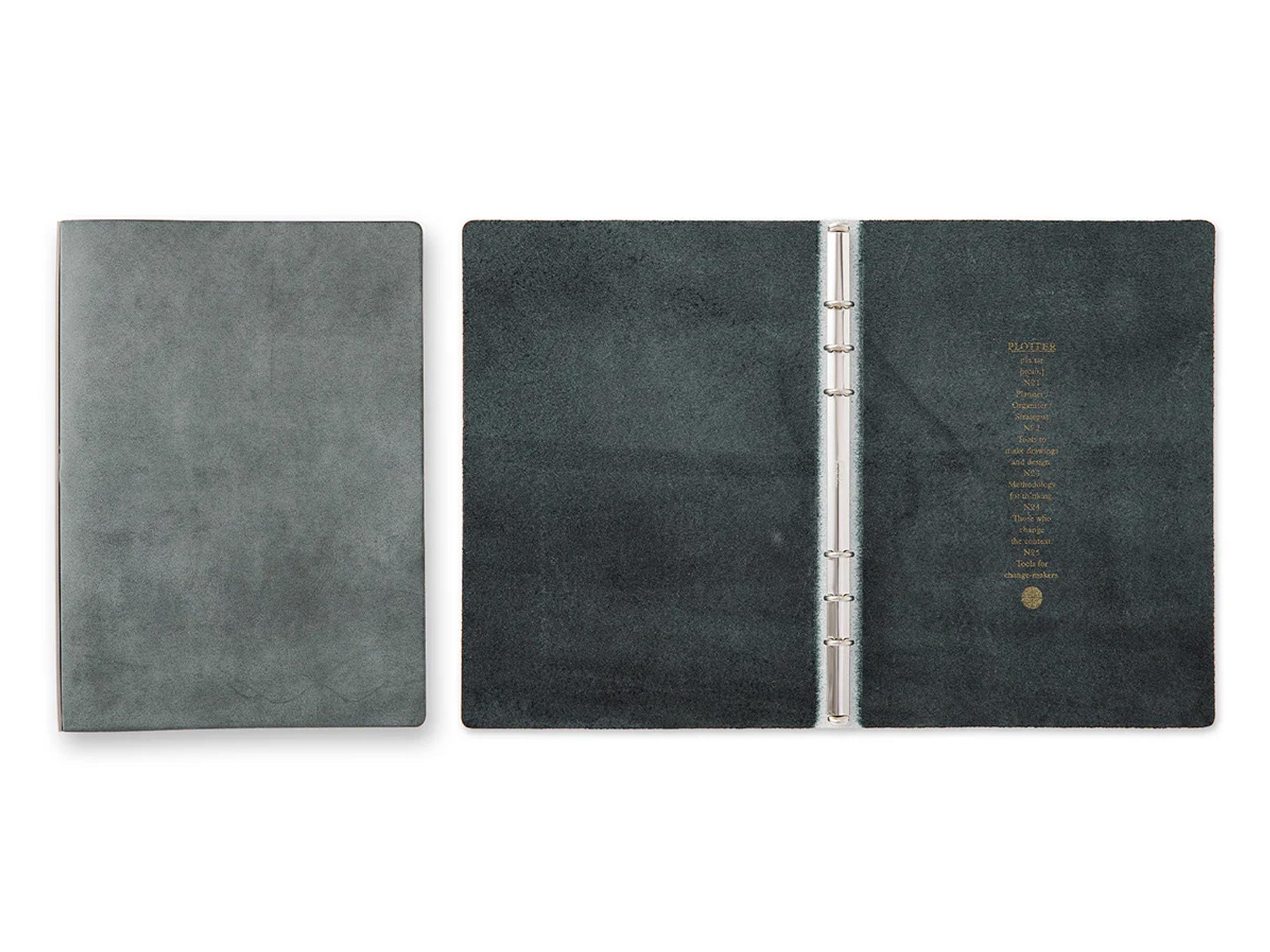 PLOTTER 6 Ring Leather Binder - A5 Shiranami – Jenni Bick Custom