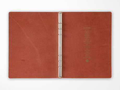 PLOTTER Limited Edition LISCIO Red Leather 6 Ring Leather Binder with Accessories - A5