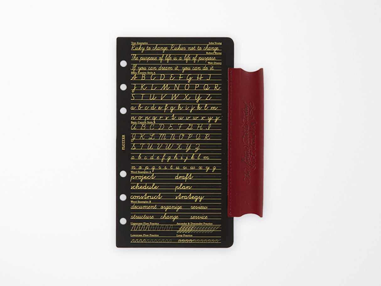 PLOTTER Limited Edition LISCIO Red Leather 6 Ring Leather Binder with Accessories - Bible