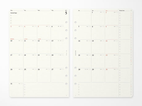 PLOTTER Refill Monthly Schedule Refill 2027 - A5 Size