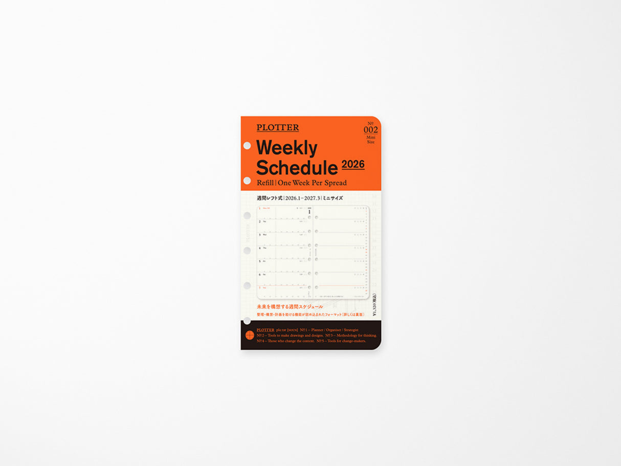 PLOTTER Refill Weekly Schedule Refill 2026 - Mini Size