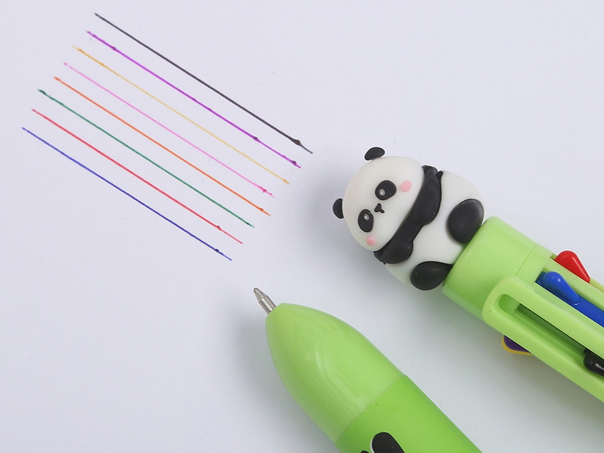 Panda 8-Color Retractable Ball Pen