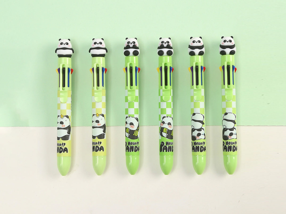 Panda 8-Color Retractable Ball Pen
