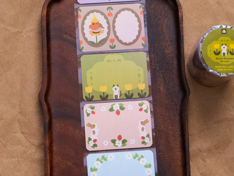 Paper Roll Labels - Retro Frames