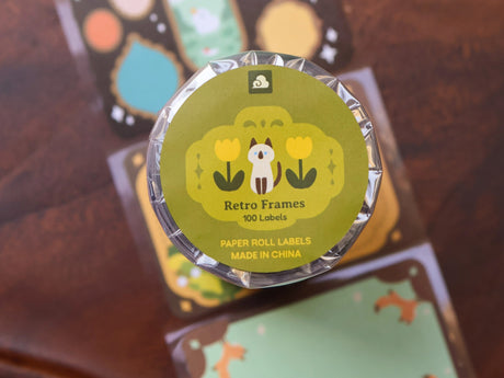Paper Roll Labels - Retro Frames
