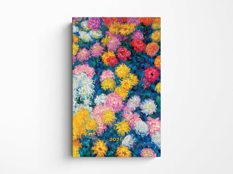 Paperblanks 2026 Weekly Planner Maxi Horizontal - Monet's Chrysanthemums