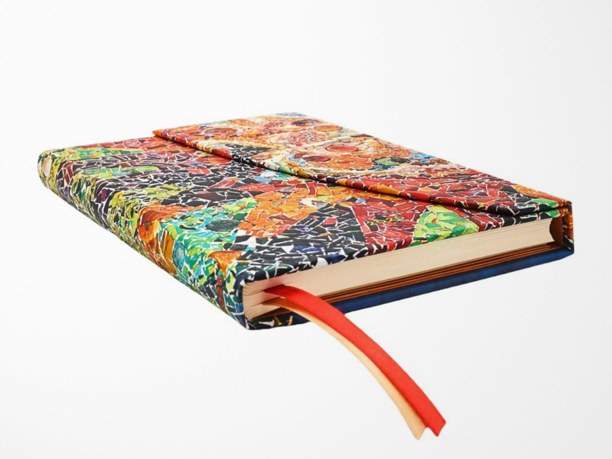 Paperblanks 2026 Weekly Planner Midi Horizontal - Gaudi's Sun Mosaic