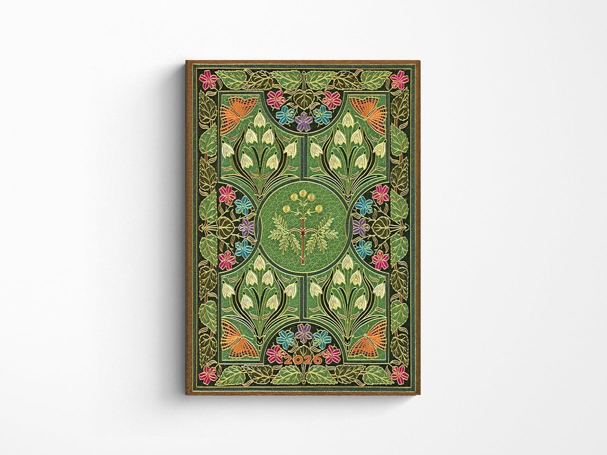 Paperblanks 2026 Weekly Planner Midi Horizontal - Poetry in Bloom