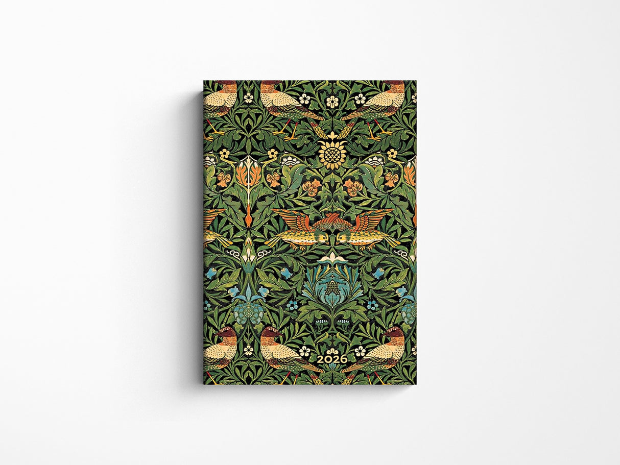 Paperblanks 2026 Weekly Planner Mini Vertical - William Morris Birds