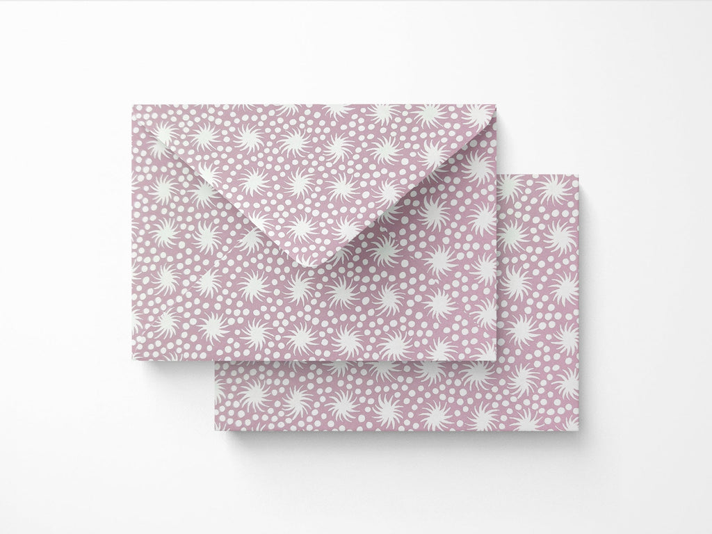 Patterned Envelopes Set of 10 - Animalcules Cupboard Pink