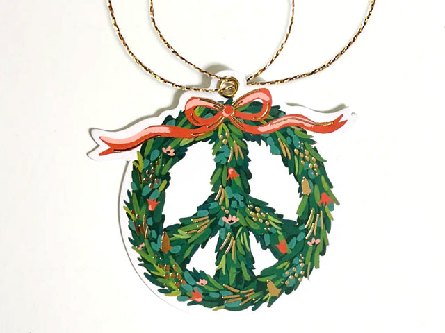 Peace Wreath Diecut Gift Tags