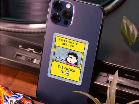 Peanuts The Doctor Is In Vinyl Sticker