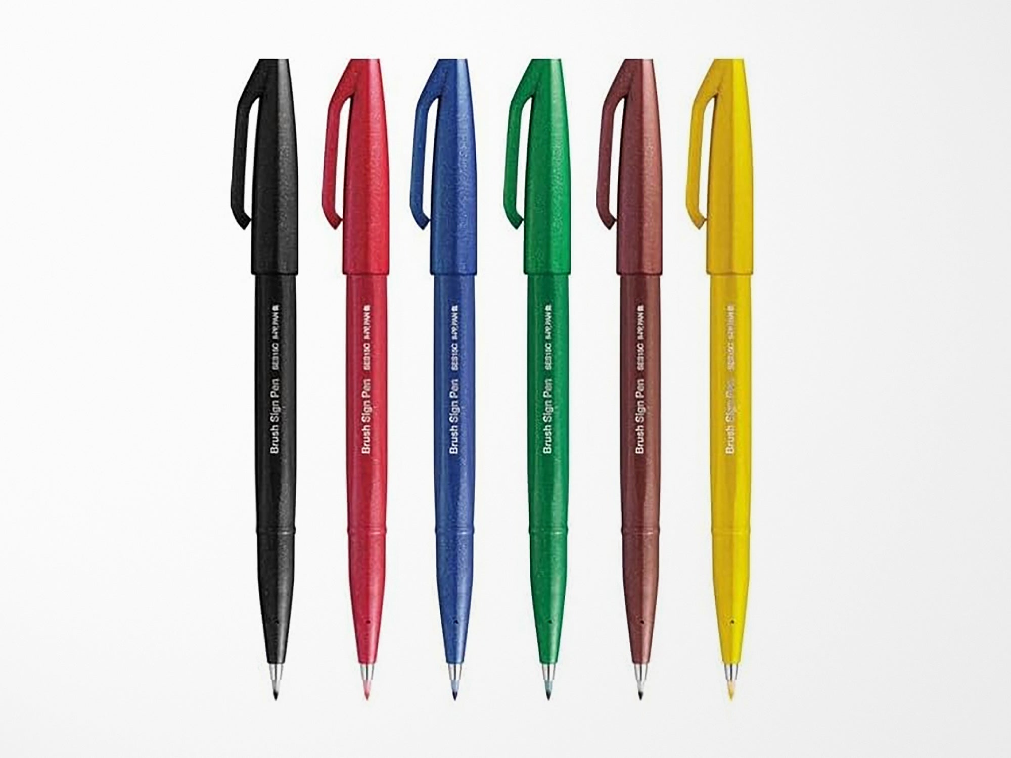 Pentel Sign Pen Brush - Set of 6 Basic Colors – Jenni Bick Custom