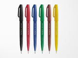 Pentel Sign Pen Brush - Set of 6 Basic Colors