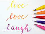 Pentel Sign Pen Brush - Set of 6 Basic Colors
