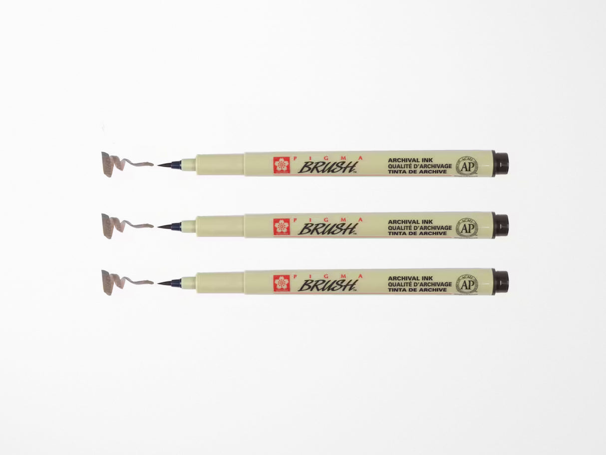 Pigma Sketch Brush Pens 3 Pack Black