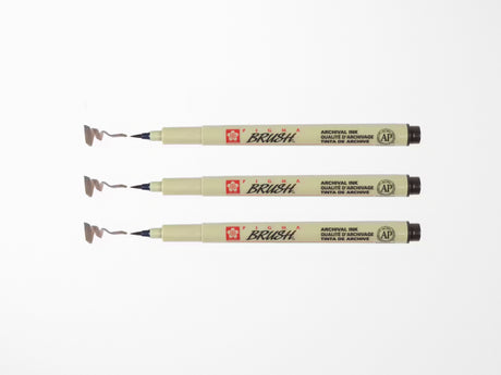 Pigma Sketch Brush Pens 3 Pack Black