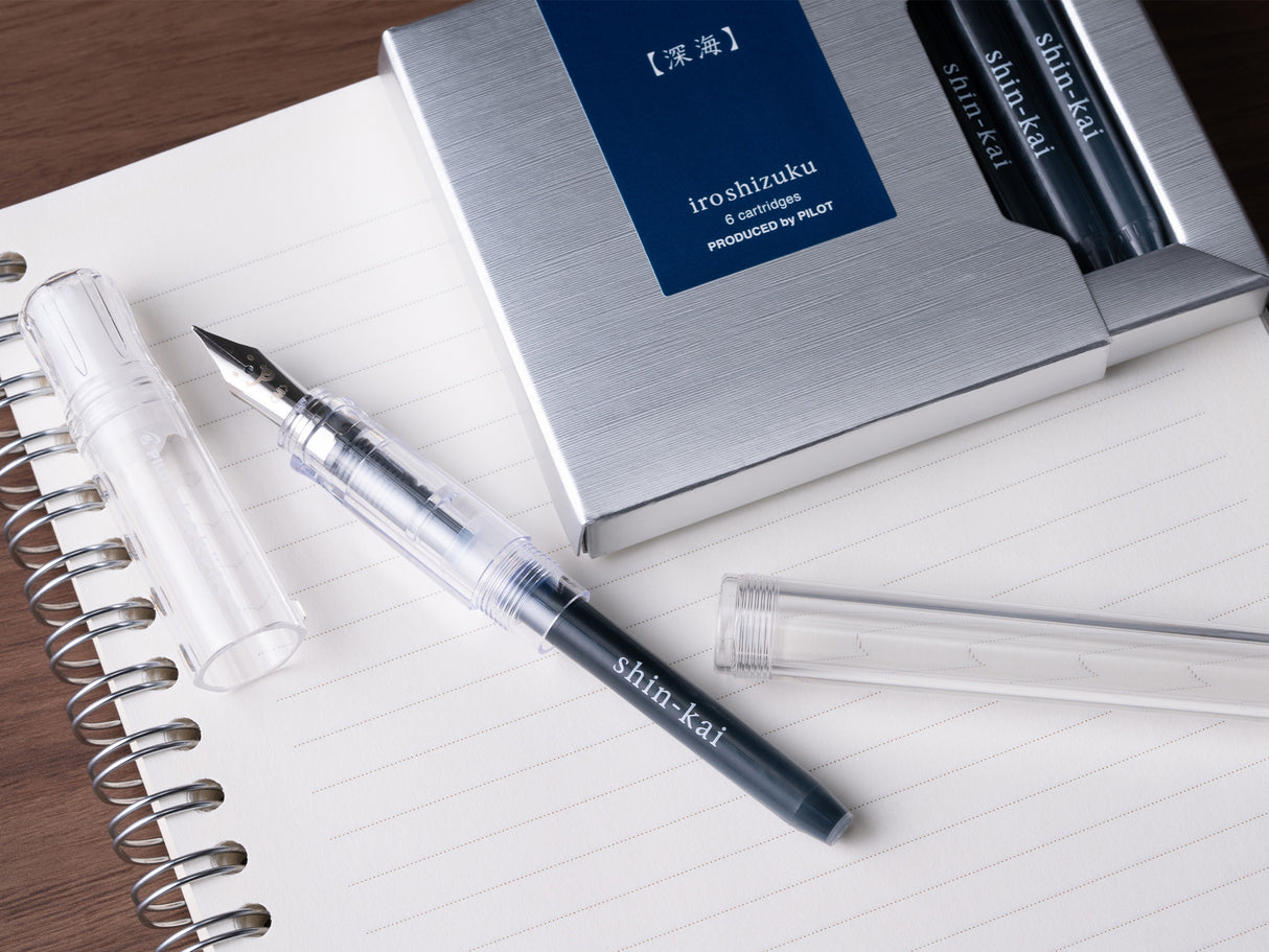 Pilot Kakuno Fountain Pen - Extra Fine - Clear Barrel