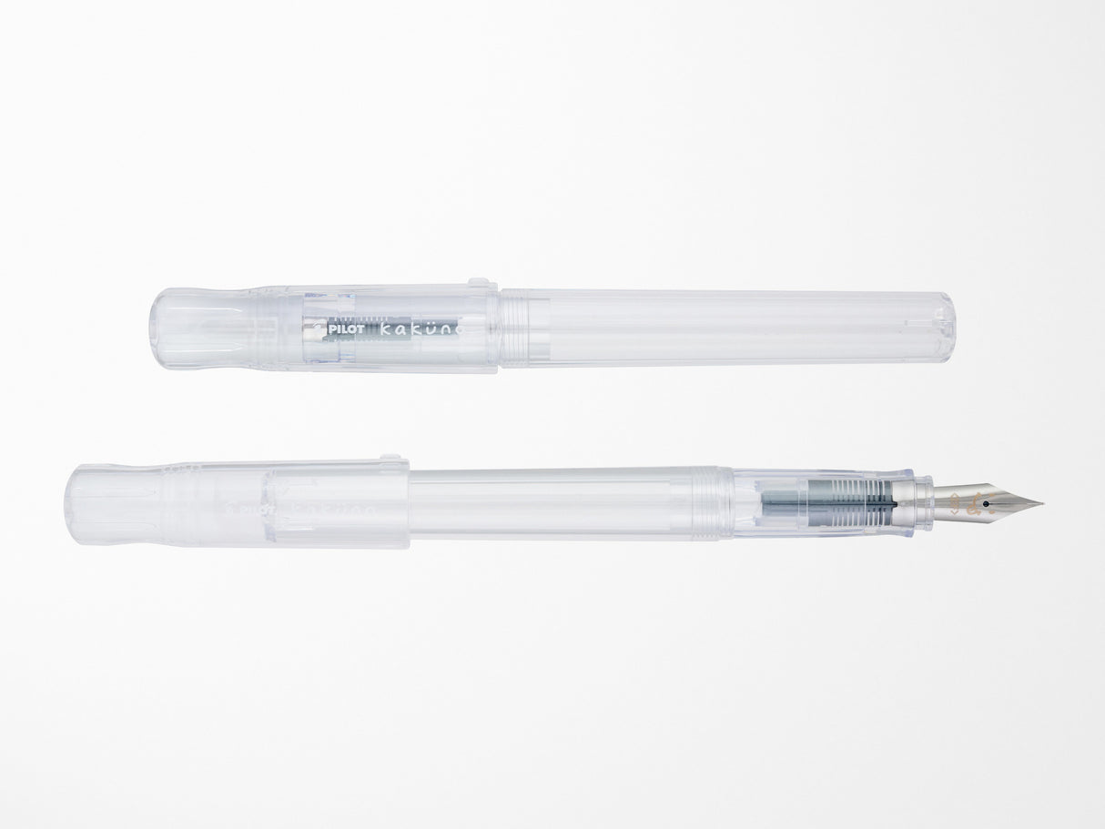 Pilot Kakuno Fountain Pen - Extra Fine - Clear Barrel