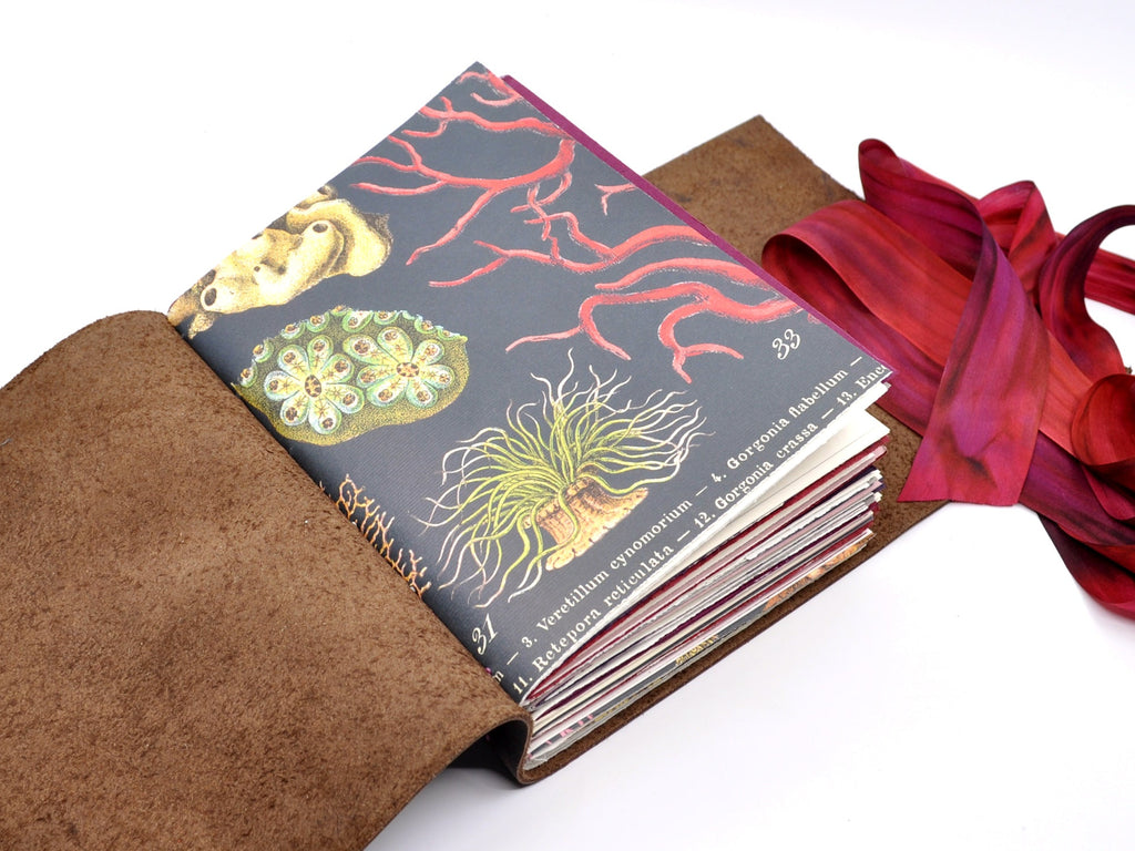 Pomegranate One of a Kind Leather Journal