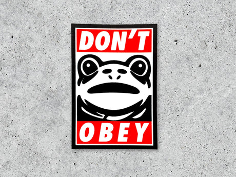 Portland Frog "Don't Obey" Vinyl Sticker