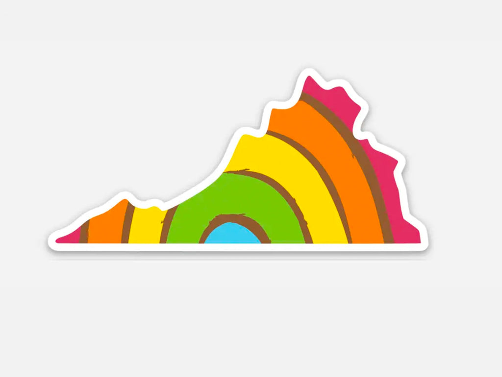 Pride Rainbow Virginia Vinyl Sticker
