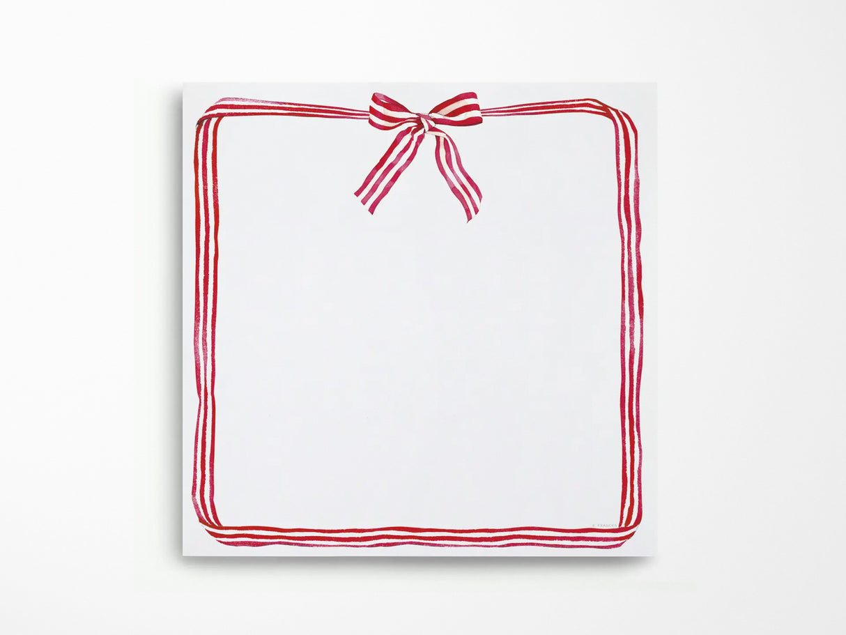 Red Ribbon Candy Holiday Chunky Notepad