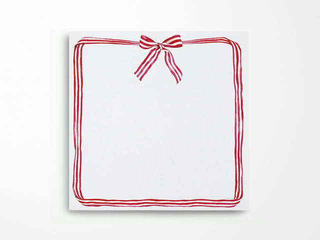 Red Ribbon Candy Holiday Chunky Notepad