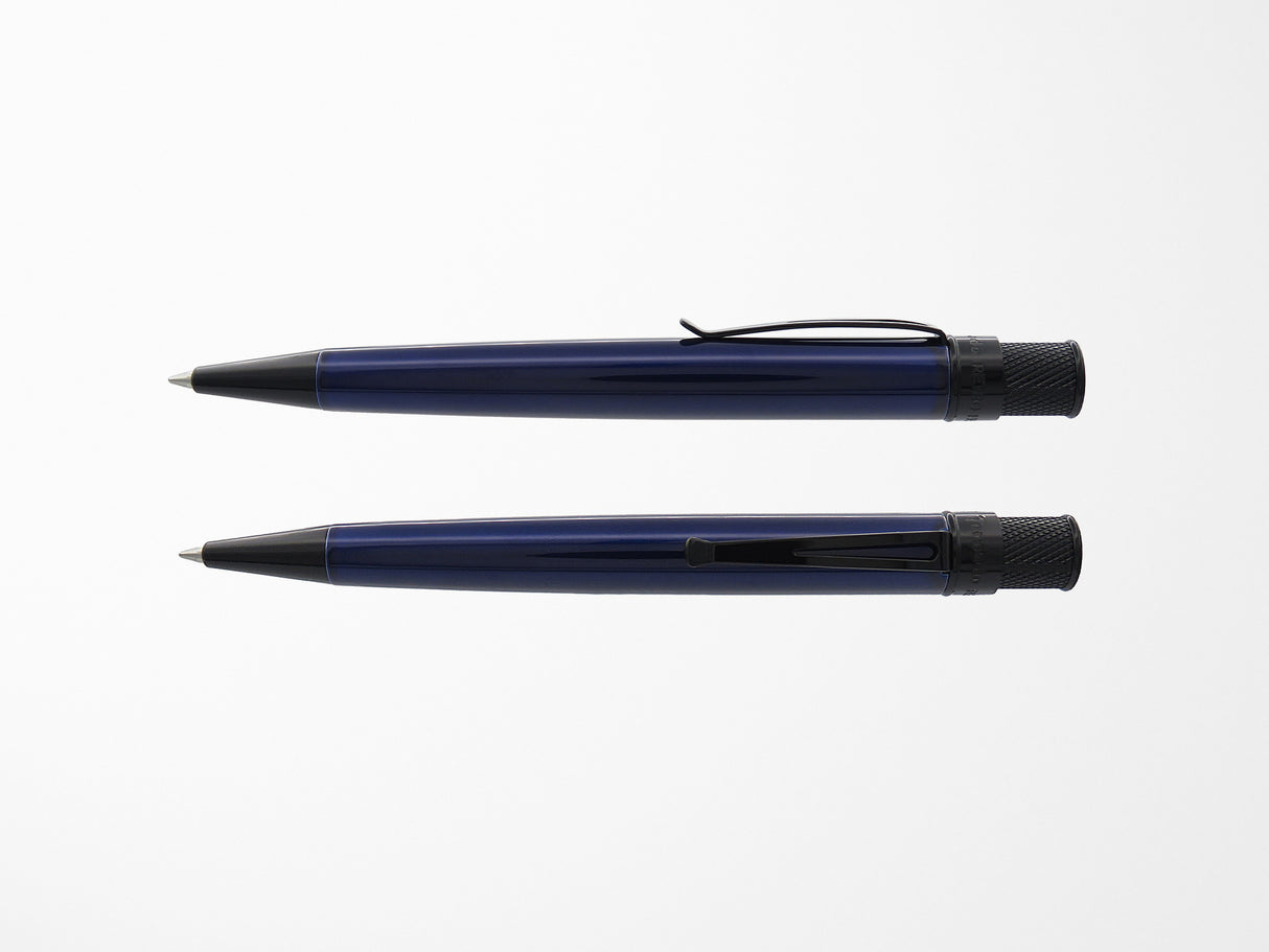 Retro 51 Tornado Rollerball Pen - Stealth Lacquer Blue Black