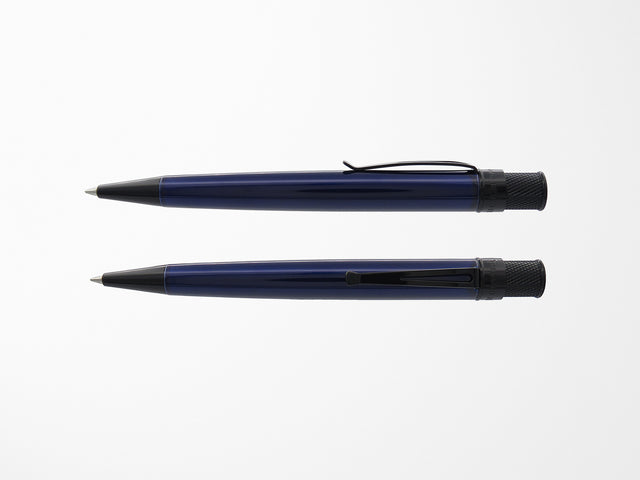 Retro 51 Tornado Rollerball Pen - Stealth Lacquer Blue Black