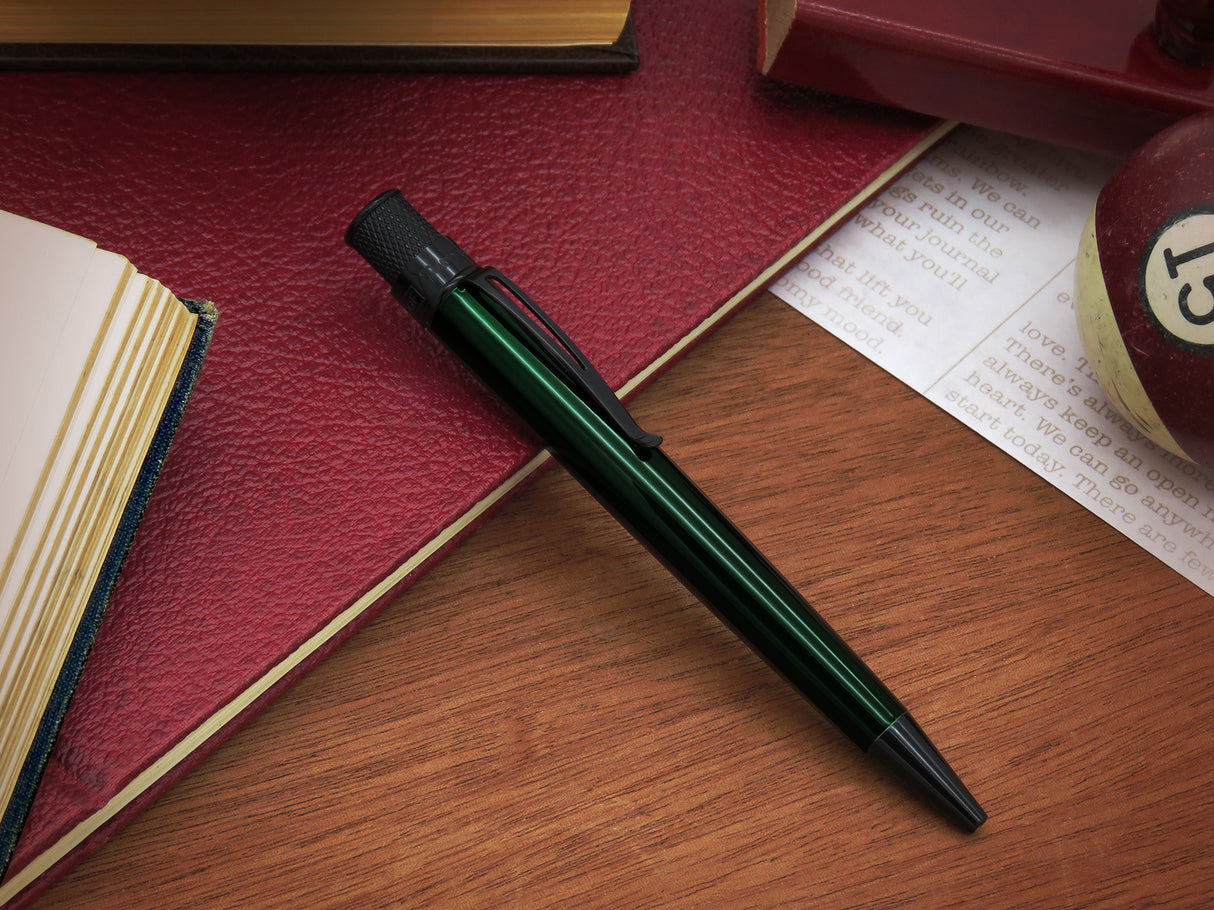 Retro 51 Tornado Rollerball Pen Stealth Lacquer - Emerald Green