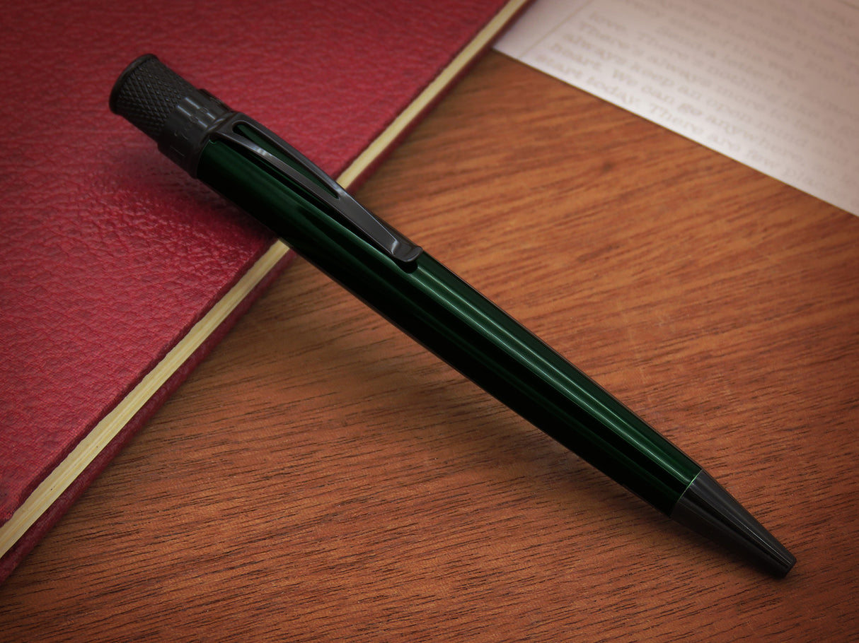 Retro 51 Tornado Rollerball Pen Stealth Lacquer - Emerald Green