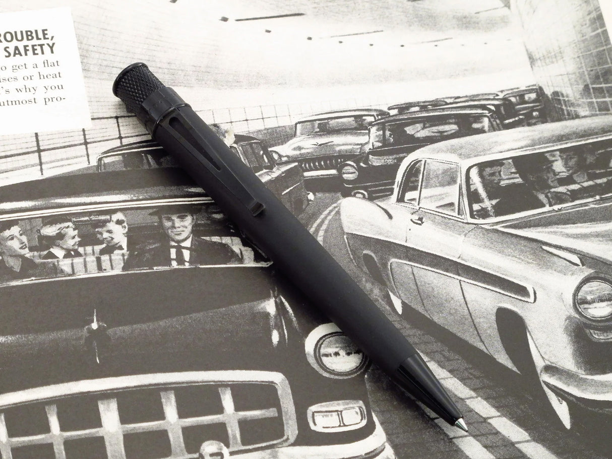 Retro 51 Tornado Rollerball Pen - Stealth Matte Black
