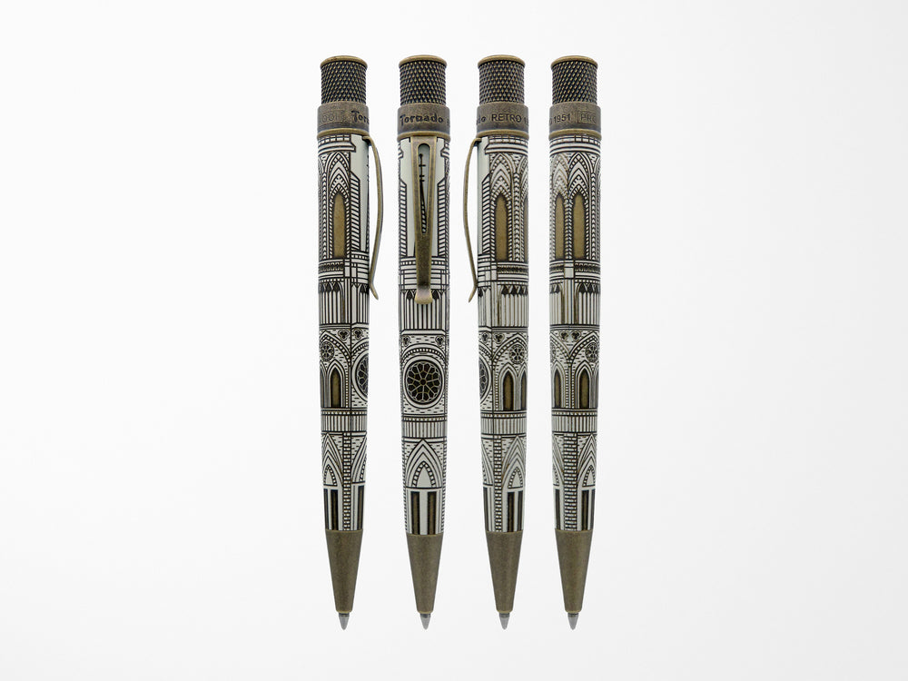 Retro 51 Tornado Rollerball Pen Vintage Metalsmith - Cathedral