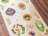 Retro Frames Gold Foil Sticker Sheet