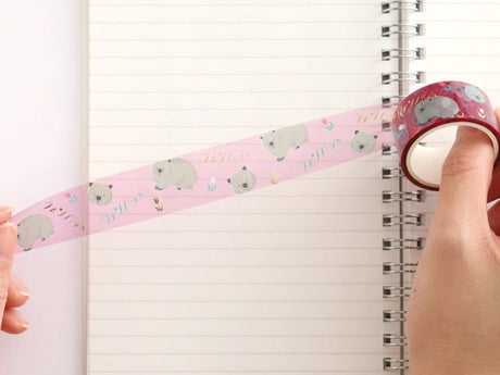 Retro Style Clear Masking Tape - Wombat