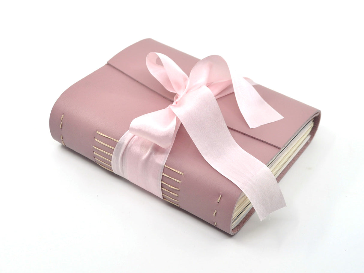 Rose Quartz One of a Kind Leather Journal